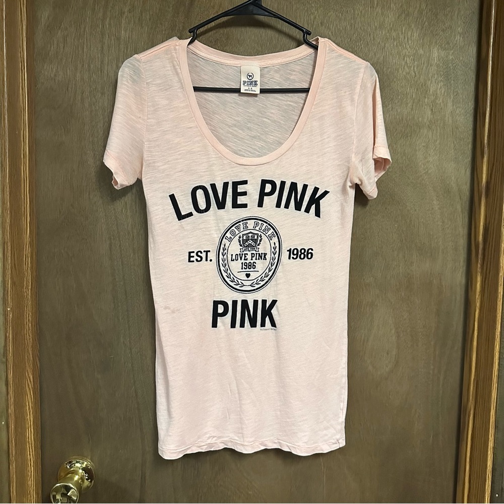 Victorias Secret Pink Short Sleeve Shirt Small
